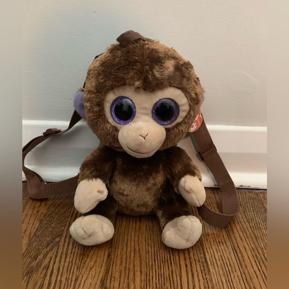 Ty Beanie Boo Gear Coconut Monkey Backpack Toddler